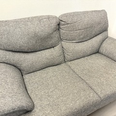 ニトリ 2人掛けソファ グレーの画像