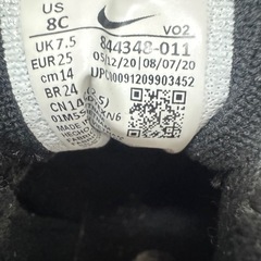 NIKE Kids 14cm ブラック スニーカーの画像