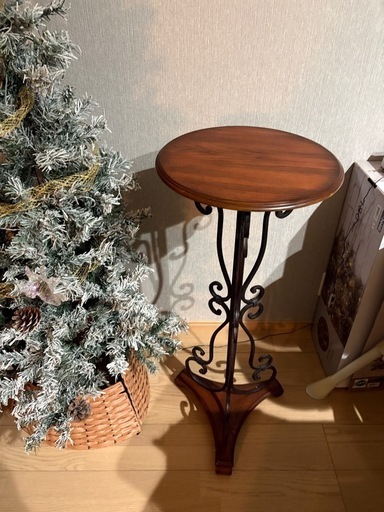 アイアンラック フラワースタンドＭ 花台 サイドテーブル オシャレ　高さ95