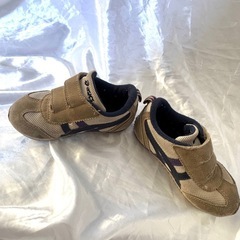 asics アシックス キッズシューズ ベージュマジックテープ 15cmの画像