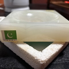 ONXY オニキス製灰皿 パキスタン国旗付きの画像