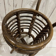 ラタンカートプランターラックの画像