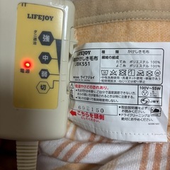 洗える電気掛け敷き毛布の画像