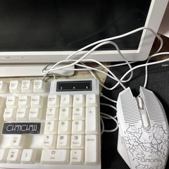 モニター画面　　キーボード　ウェブカメラ　マウスの画像