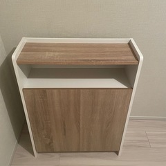 ウッドペールストッカー　ゴミ箱　棚　アイリスオーヤマの画像