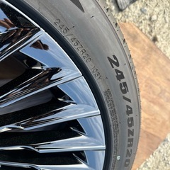 新型クラウン セダン ブラックパッケージ 純正【20×8.5J+30 5H-120】☆2024年製 美品☆DUNLOP e.SPORT MAXX 245/45R20 埼玉県発 4本setの画像