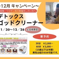 ゴッドクリーナー解毒 12月キャンペーンのお知らせ