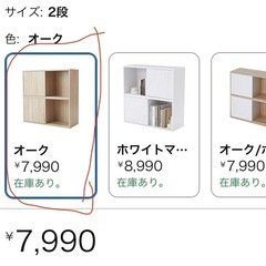 LOWYA ロウヤ本棚 収納棚 可動式扉付きの画像