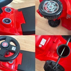 ktoys 赤い車 手押し車 ハンドル付き 乗用玩具 ビジーカー 乗り物 carの画像