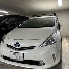 【個人出品・美車】トヨタ　プリウスα   7人乗り　パールホワイトの画像