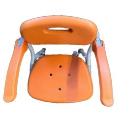 Panasonic シャワーチェア 介護用風呂椅子 肘掛け付き 高さ調整可能 オレンジの画像