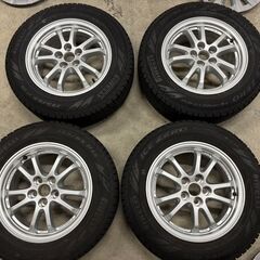 バリ山★５０プリウス純正ホイールスタッドレス４本セット195/65R15　４本　100 4H ウイッシュ　アリオン　プレミオの画像