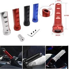 未使用 汎用 アルミニウム製ハンドブレーキ保護カバー ハンドブレーキスリーブ シルバーの画像