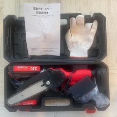 【新品】チェーンソー 充電式 電動 大容量バッテリー2個搭載 小型チェーンソーの画像