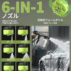【新品未使用】コードレス高圧洗浄機 990 PSI 21V 大容量バッテリー式 充電式 の画像