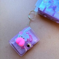 新品　複数在庫 A8 3Dシール帳　透明ファイル10枚付き　ミニキーホルダー式シール帳付き　（写真のシールなし) の画像