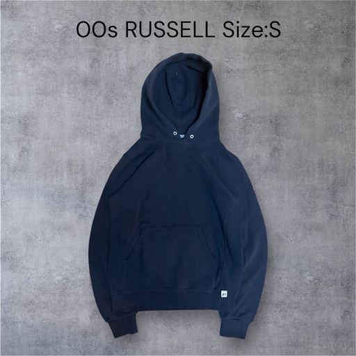 00s RUSSELL リバースタイプ パーカー フーディ 黒 S ラッセル