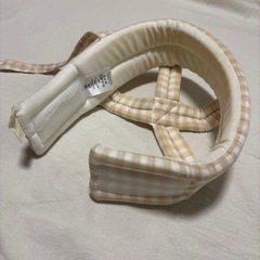 ベビーヘッドガード（ベージュチェック）／サイズ42〜50cmの画像