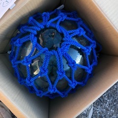 ⭐️①魚具、ガラスの浮き球、縁起物、アンテーク、珍品、貴重な吹きガラス製法。の画像