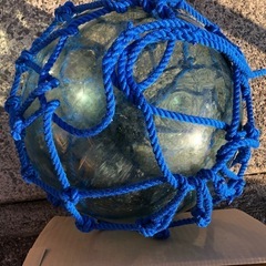 ⭐️①魚具、ガラスの浮き球、縁起物、アンテーク、珍品、貴重な吹きガラス製法。の画像