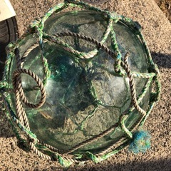 ⭐️②魚具、ガラスの浮き球、縁起物、アンテーク、珍品、貴重な吹きガラス製法。の画像