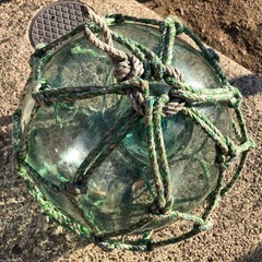 ⭐️②魚具、ガラスの浮き球、縁起物、アンテーク、珍品、貴重な吹きガラス製法。の画像