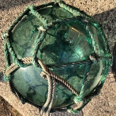 ⭐️③魚具、ガラスの浮き球、縁起物、アンテーク、珍品、貴重な吹きガラス製法。の画像