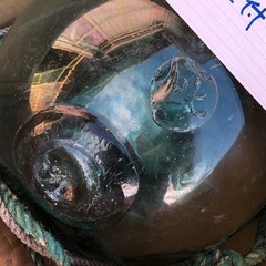 ⭐️③魚具、ガラスの浮き球、縁起物、アンテーク、珍品、貴重な吹きガラス製法。の画像