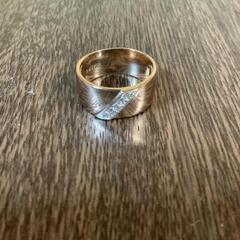 ゴールド 刻印あり 石付き リング 585RGの画像
