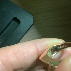 ゴールド デザインリング 刻印あり 585RGの画像