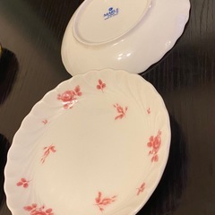 昭和レトロ食器　小皿　和食器　楕円プレートの画像