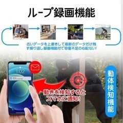 新品未使用】小型カメラ Wi-Fi 防犯カメラ ペットカメラ USB充電式の画像