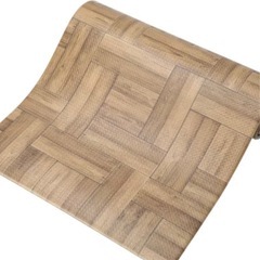 ニトリ 拭けるキッチン用クッションフロアマット(PVC ウッディBR 45X120)の画像