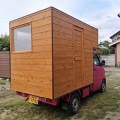 キッチンカー　軽トラオートマ　移動販売　WOODSTYLE　車検ロングの画像
