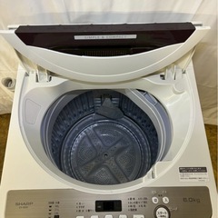 【6ヶ月保証】SHARP 全自動洗濯機 ES-GE6D-T 2020年製 洗濯6kgの画像