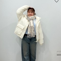 GU HEAT パデッドダウンジャケット クリームの画像