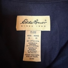 00s エディバウアー シャモアクロスシャツ 厚手フランネル　ネイビー XLの画像