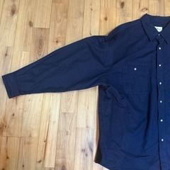 00s エディバウアー シャモアクロスシャツ 厚手フランネル　ネイビー XLの画像