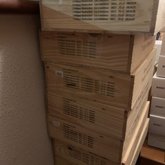 ワイン木箱（6本用）蓋有りの画像