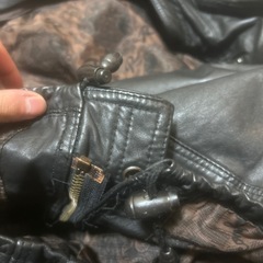 ロング革ジャケットの画像