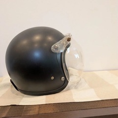 HJQヘルメット　Mサイズ57-58cm バブルシールド付きの画像