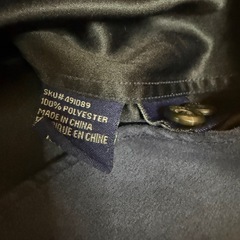 CHERESKIN 長袖フェイクスウェードシャツ L パープルネイビー 濃紺紫の画像