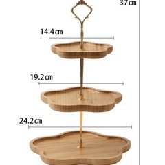 木製 3段アフタヌーンティースタンド　未使用　バラ売り可　1個1,500円の画像