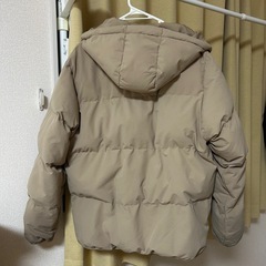 メンズ　ジーユー　GU ヒートパテッドブルゾン　ベージュ　Lサイズの画像