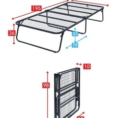 未使用＊シングルパイプベッドの画像