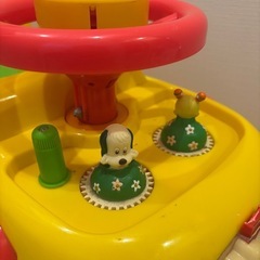 押し手付乗用 ワンワンとうーたん　らくらくキャスター　乗用玩具　手押し車の画像