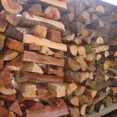 乾燥薪MIX,長さ３５ｃｍ前後、幅２ｍ高さ１ｍ１０ｃｍ、薪ストーブ用、軽トラアオリ位までの量、重さ２００ｋｇ？の画像