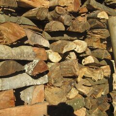乾燥薪MIX,長さ３５ｃｍ前後、幅２ｍ高さ１ｍ１０ｃｍ、薪ストーブ用、軽トラアオリ位までの量、重さ２００ｋｇ？の画像