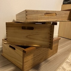 木製チェスト ナチュラルウッド 3段の画像