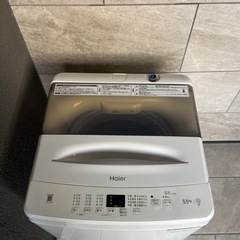 全自動洗濯機　洗濯機　使用頻度少なめ　2023年製★Haier 5.5kg 洗濯機【JW-U55B】の画像